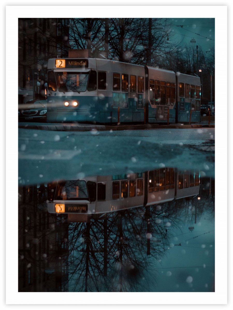 Fotokonst spårvagn Göteborg